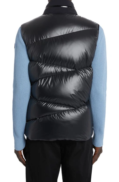 Shop Moncler Tago Quilted Recycled Polyester Down Vest In Black