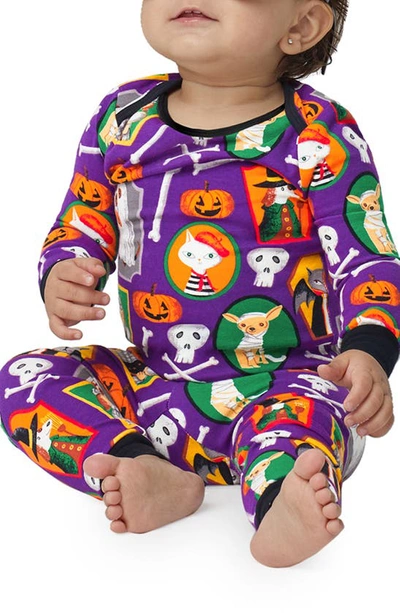 Shop Bedhead Pajamas Boo Boo Fitted Stretch Organic Cotton Two-piece Pajamas In Trick Or Treat