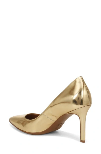 Naturalizer Anna Pointed Toe Pump In Warm Gold Leather