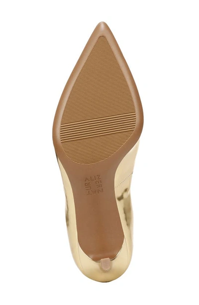 Naturalizer Anna Pointed Toe Pump In Warm Gold Leather