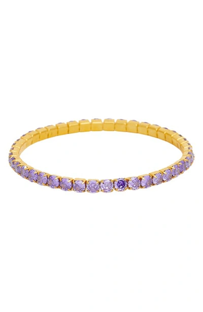 Shop Petit Moments Santa Maria Cubic Zirconia Bracelet In Lilac