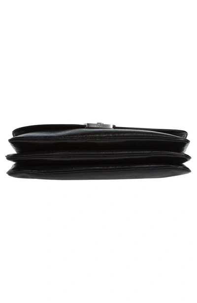 Shop Balenciaga Bb Soft Flap Leather Crossbody Bag In Black