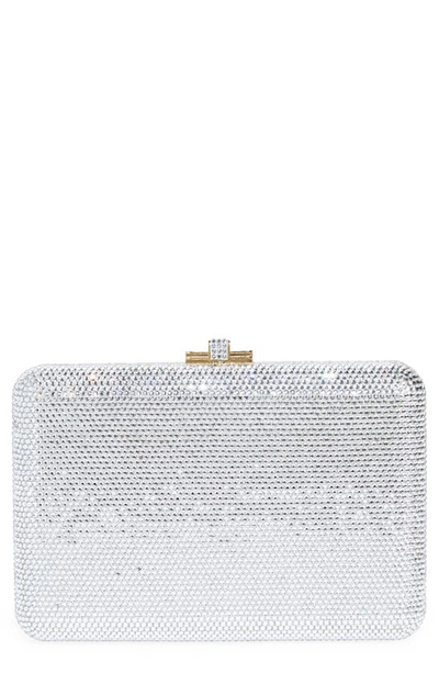 Shop Judith Leiber Couture Crystal Embellished Slim Frame Clutch In Champagne Gold Rhine