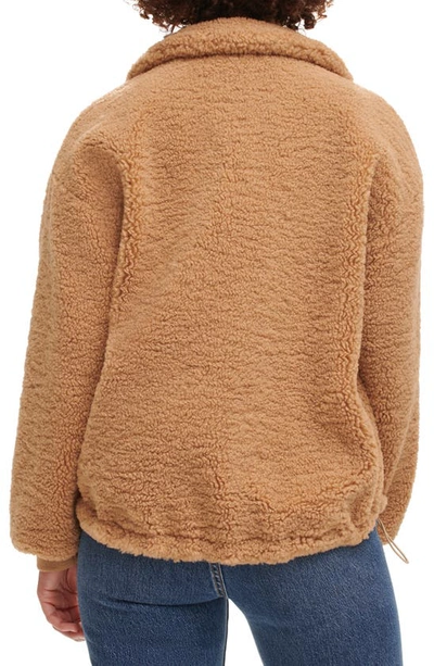 Levi's Zip Front Teddy Jacket In Chestnut