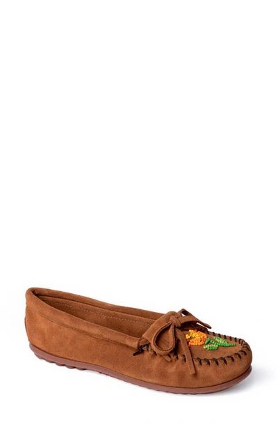 Shop Minnetonka X Lucie Skjefte Ziigwan Waabigwan Slipper In Brown