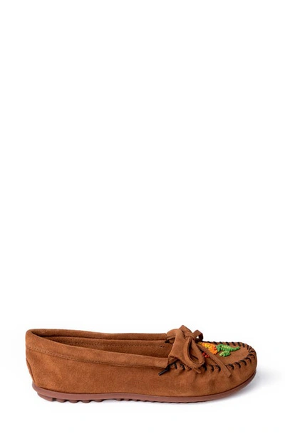 Shop Minnetonka X Lucie Skjefte Ziigwan Waabigwan Slipper In Brown