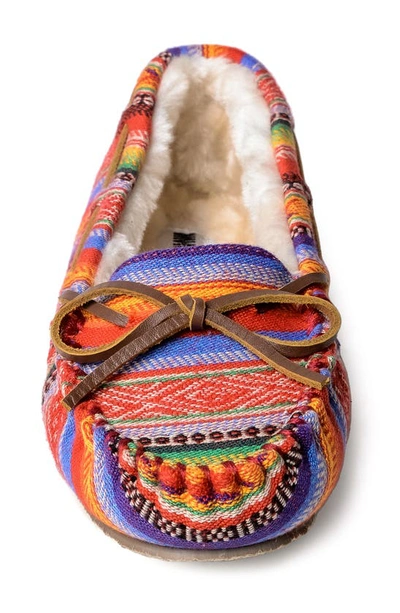 Minnetonka Cally Faux Fur Lined Slipper In Frisco Stripe
