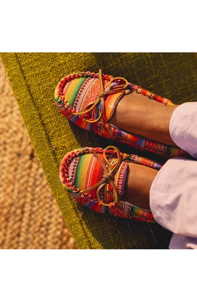 Minnetonka Cally Faux Fur Lined Slipper In Frisco Stripe