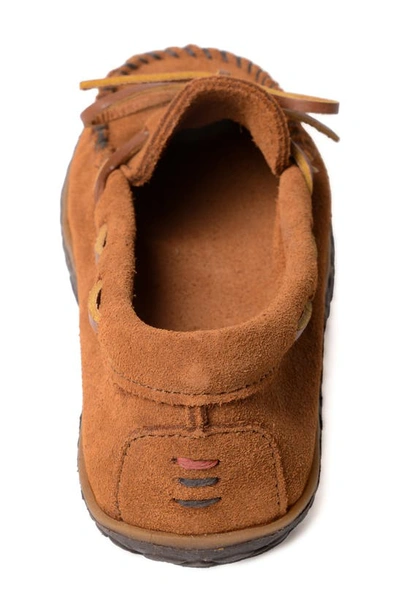 Shop Minnetonka Tie Tread Slipper In Brown