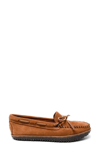 Shop Minnetonka Tie Tread Slipper In Brown