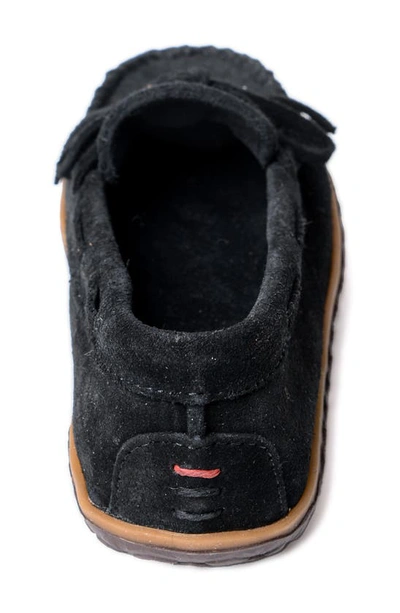 Shop Minnetonka Tie Tread Slipper In Black