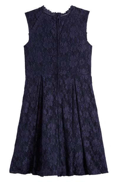 Shop Blush By Us Angels Kids' Lace Party Dress In Navy