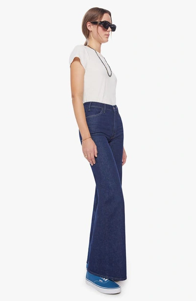Shop Mother The Hustler Roller Bonafide Heel Wide Leg Jeans In Dude, Where Are My Jeans?