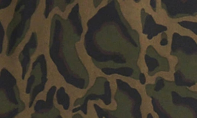 Shop Steve Madden Lucille Leopard Print Satin Slipdress In Army Green