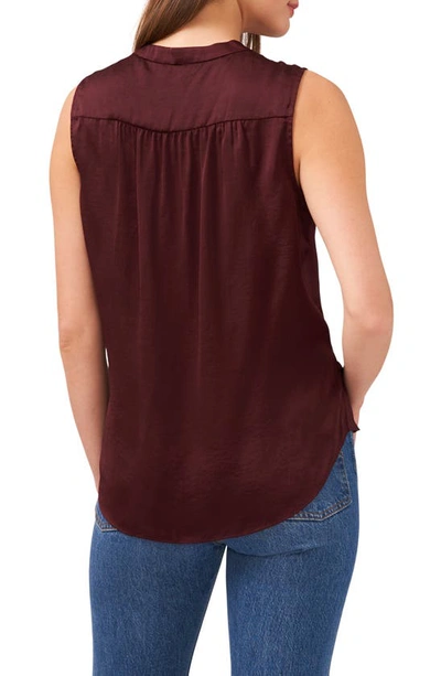 Shop Vince Camuto Rumpled Satin Blouse In Port