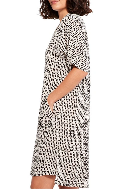 Nic + Zoe Plus Size Inky Dots Button-down Midi Dress In White Multi