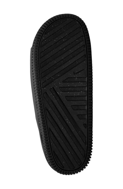 Nike Calm Sliders In Black In Black/ Black