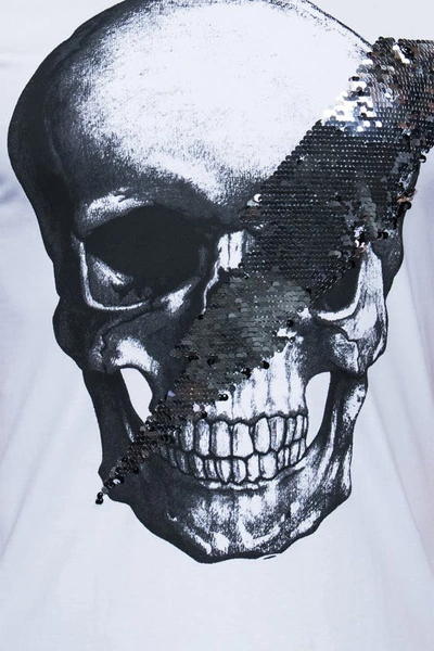 Shop Maceoo Skull Disco Graphic Crew T-shirt In White