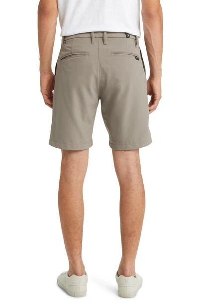 7 For All Mankind Men's Tech Series Stretch Nylon Shorts In Light Grey