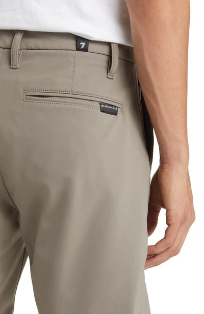 7 For All Mankind Men's Tech Series Stretch Nylon Shorts In Light Grey