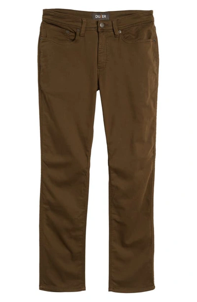 Shop Duer No Sweat Relaxed Tapered Performance Pants In Army Green