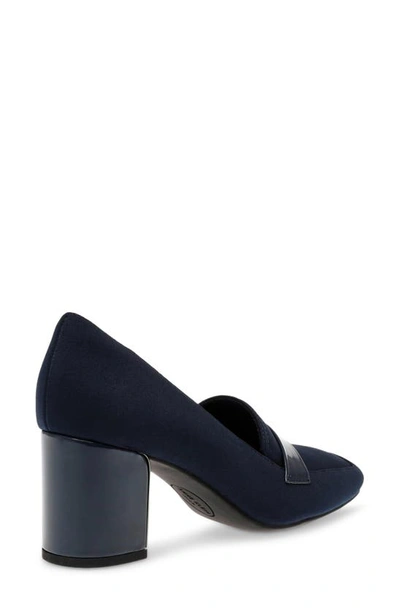 Shop Anne Klein Telepathy Pump In Navy Stretch