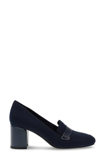 Shop Anne Klein Telepathy Pump In Navy Stretch