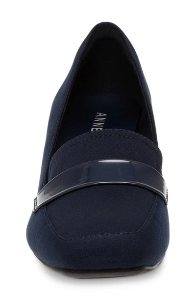 Shop Anne Klein Telepathy Pump In Navy Stretch