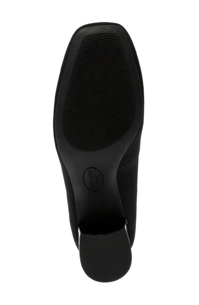 Anne Klein Tarin Womens Patent Trim Manmade Loafer Heels In Black Stretch