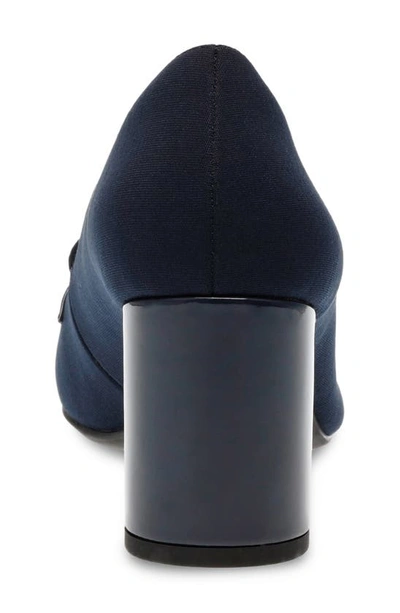 Shop Anne Klein Telepathy Pump In Navy Stretch