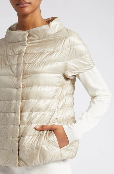 Shop Herno Emilia Cap Sleeve Water Resistant Quilted Down Jacket In 1985 Chantilly