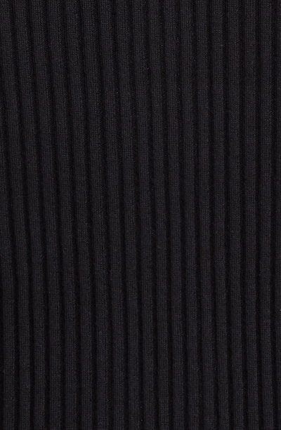 Shop Jil Sander Sleeveless Rib Wool & Silk Midi Dress In 001-black