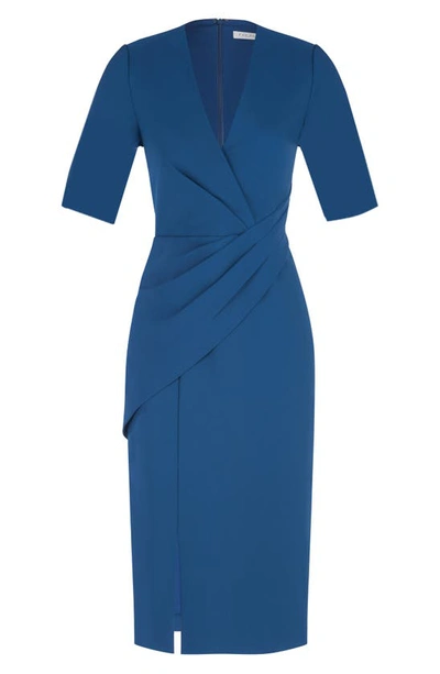 Kay Unger Delani Midi Sheath Dress In Ink