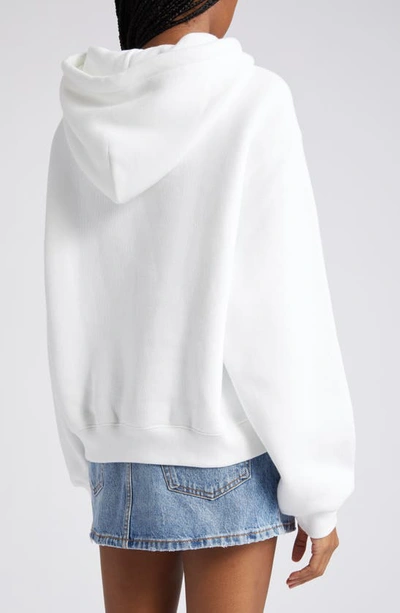 Shop Alexander Wang Gender Inclusive Relaxed Fit Essential Terry Cloth Hoodie In White
