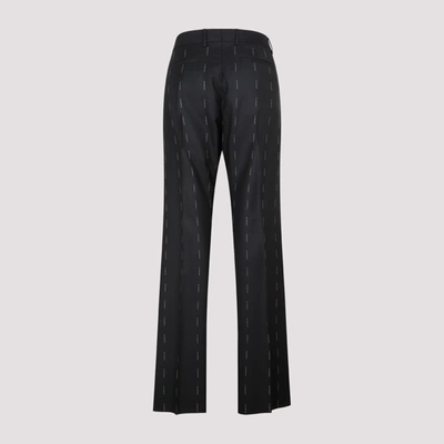 Shop Givenchy No Sideseam Straight Fit Pants In Black