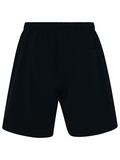 Shop Harmony Paris Blue Cotton Bermuda Shorts In Navy