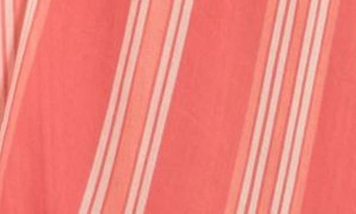 Nordstrom Print Tassel Duster In Coral Faded Ocean Stripe