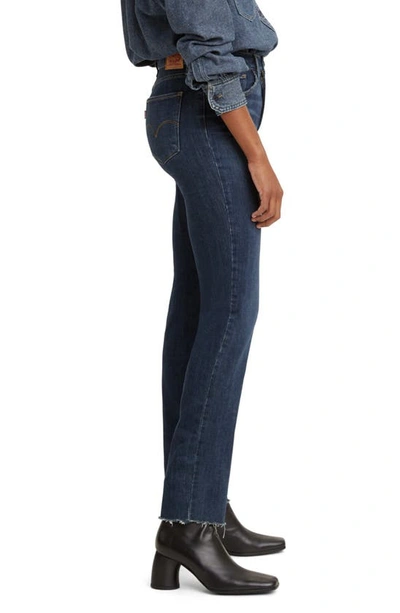 Shop Levi's® 724™ High Rise Raw Hem Straight Leg Jeans In Chelsea Hour