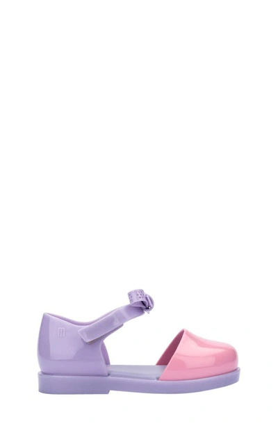 Shop Melissa Kids' Amy Ankle Strap Flat In Lilac/ Pink