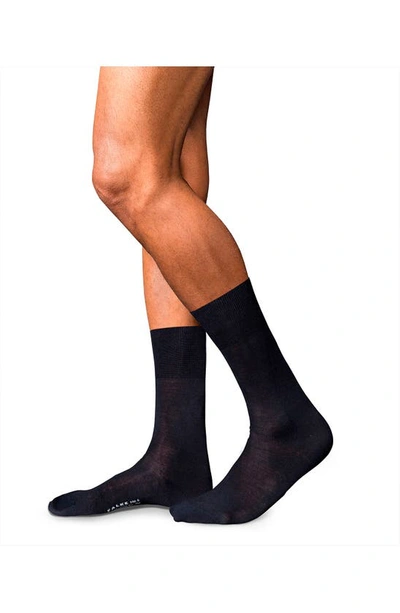 Shop Falke No. 6 Merino Wool Blend Dress Socks In Dark Navy