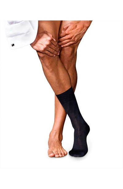 Falke No. 6 Merino Wool Blend Dress Socks In Dark Navy