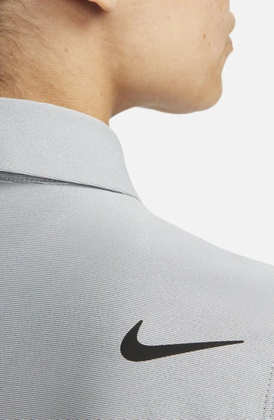 Shop Nike Dri-fit Advantage Sleeveless Golf Polo In Light Smoke Grey/black