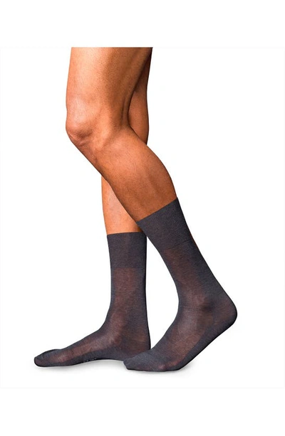 Falke No. 9 Cotton Blend Socks In Anthracite Mel