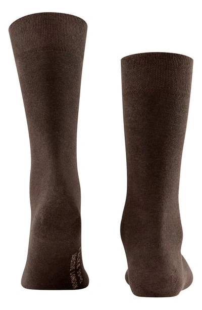 Shop Falke Sensitive London Cotton Blend Socks In Brown