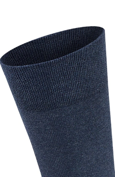 Shop Falke Sensitive London Cotton Blend Socks In Navy Melange