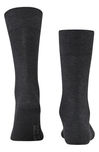Falke Sensitive London Cotton Blend Solid Socks In Ant Melange