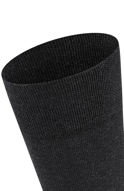 Falke Sensitive London Cotton Blend Solid Socks In Ant Melange