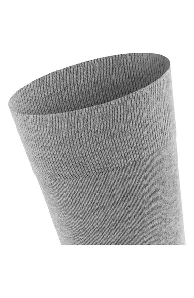 Falke Sensitive London Cotton Blend Solid Socks In Light Grey Melange