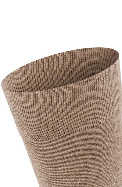 Falke Sensitive London Cotton Blend Solid Socks In Nutmeg Melange