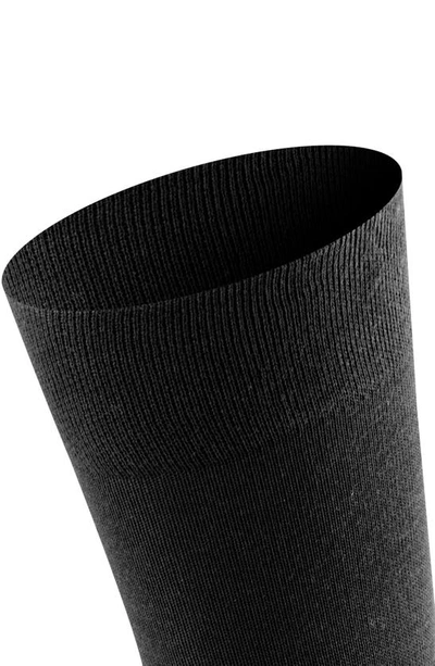 Falke Sensitive London Cotton Blend Solid Socks In Black